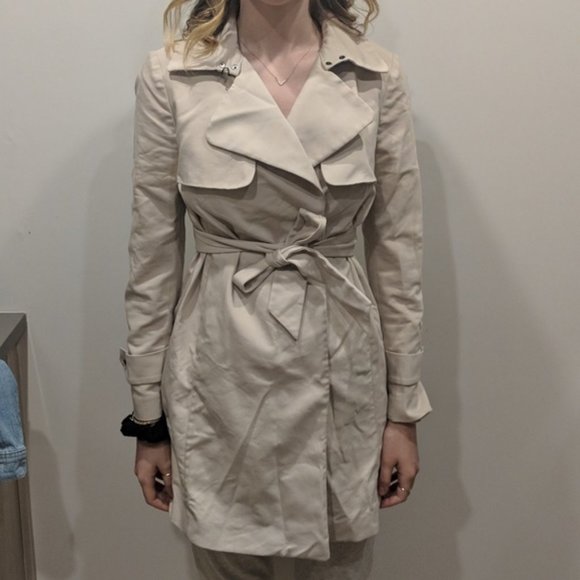 Ann Taylor Jackets & Blazers - MOVING SALE Ann Taylor Trench Coat Beige/ Cream XS